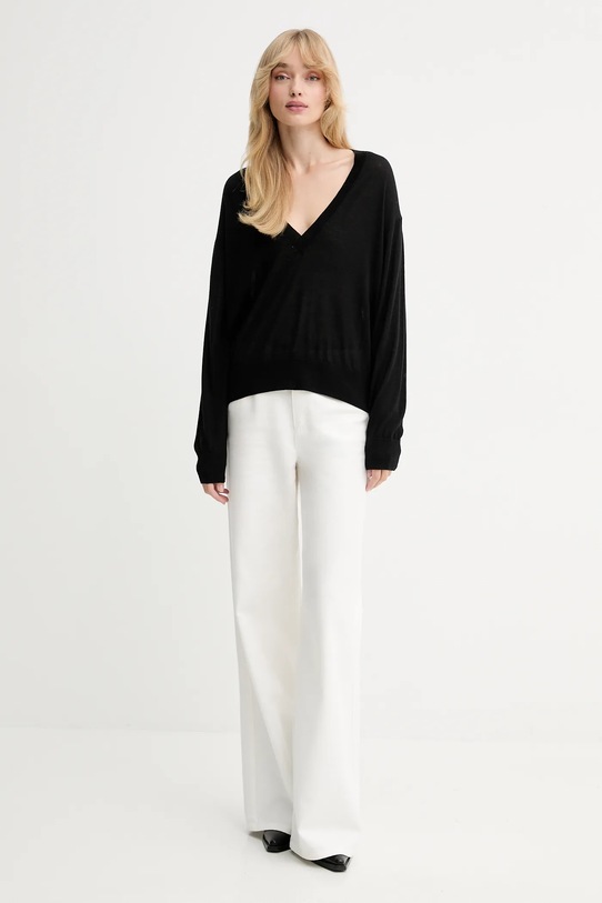IRO sweter z wełną WP12HARU czarny AW25