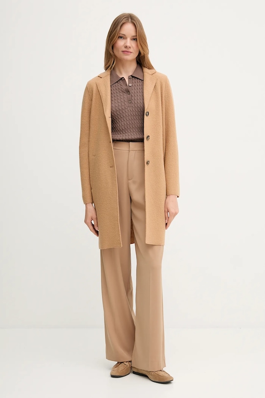 Tommy Hilfiger sweter bawełniany WW0WW41474 brązowy AW25