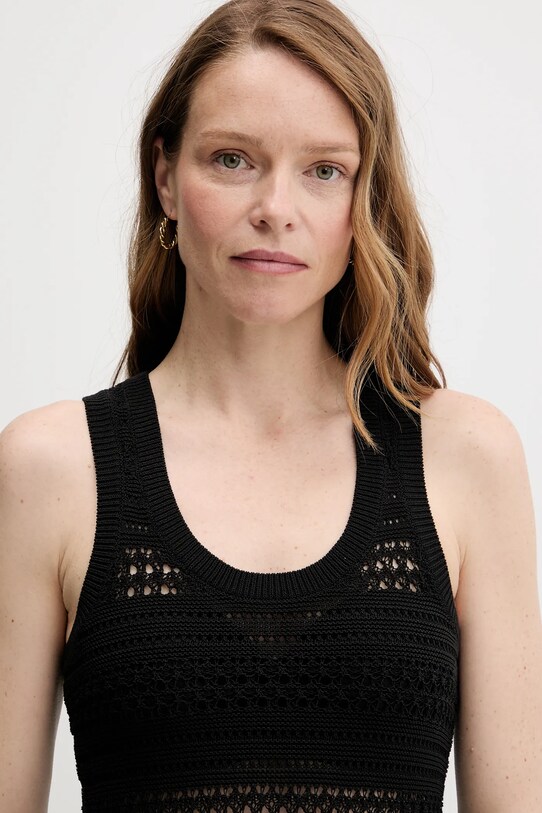 Tommy Hilfiger top negru WW0WW45647
