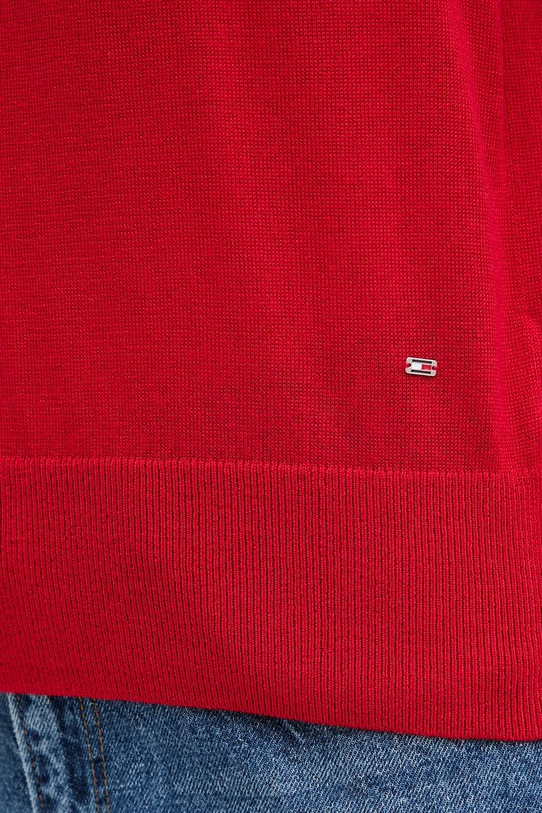 Vesta ze směsi hedvábí Tommy Hilfiger WW0WW45651 červená