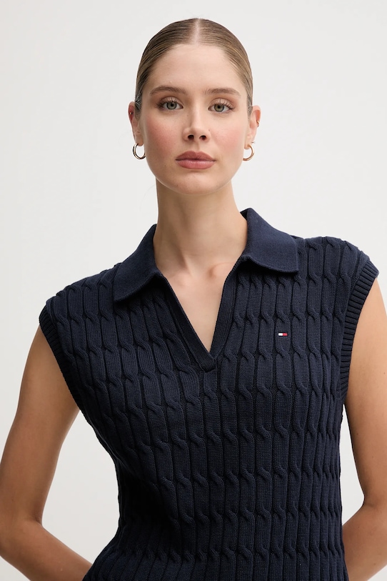 Tommy Hilfiger kamizelka bawełniana granatowy WW0WW45655