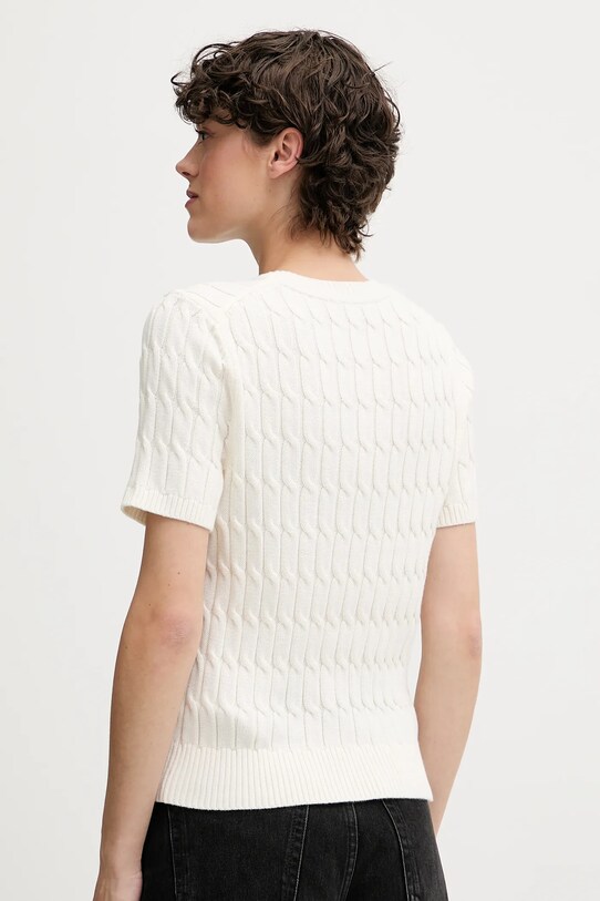 Tommy Hilfiger pamut pulóver WW0WW45656 bézs AW25