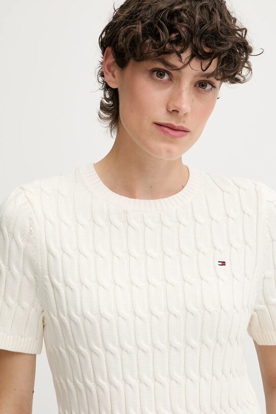 Ruházat Tommy Hilfiger pamut pulóver WW0WW45656 bézs