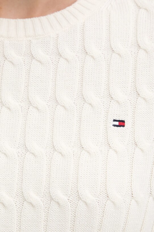 Tommy Hilfiger pamut pulóver bézs WW0WW45656