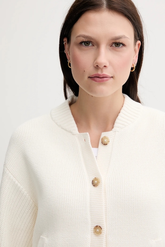 Tommy Hilfiger cardigan din bumbac bej WW0WW45692