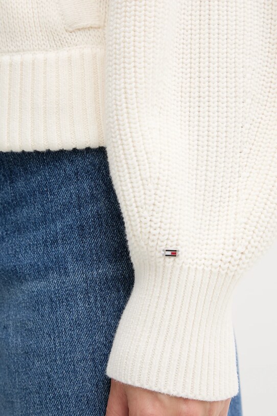 Tommy Hilfiger kardigan bawełniany WW0WW45692 beżowy