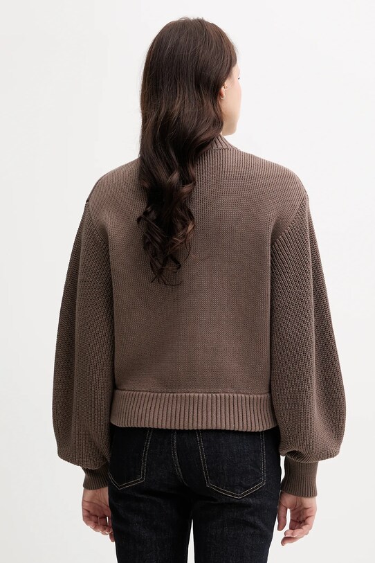 Îmbrăcăminte Tommy Hilfiger cardigan din bumbac WW0WW45692 maro