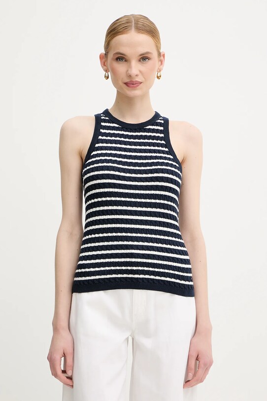 Хлопковая жилетка Tommy Hilfiger хлопок тёмно-синий WW0WW45706