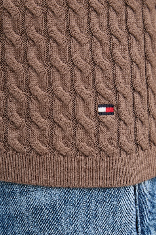 Tommy Hilfiger kamizelka bawełniana WW0WW45706 brązowy