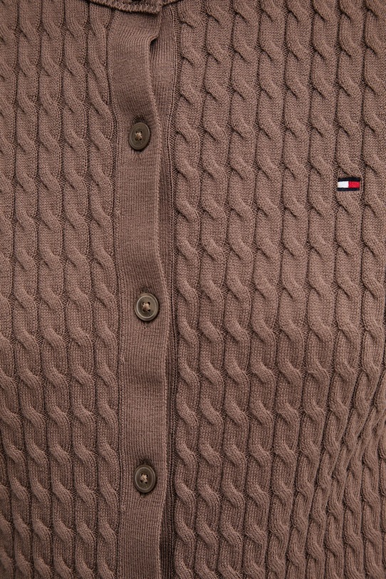 Bombažna jopica Tommy Hilfiger WW0WW45707 rjava