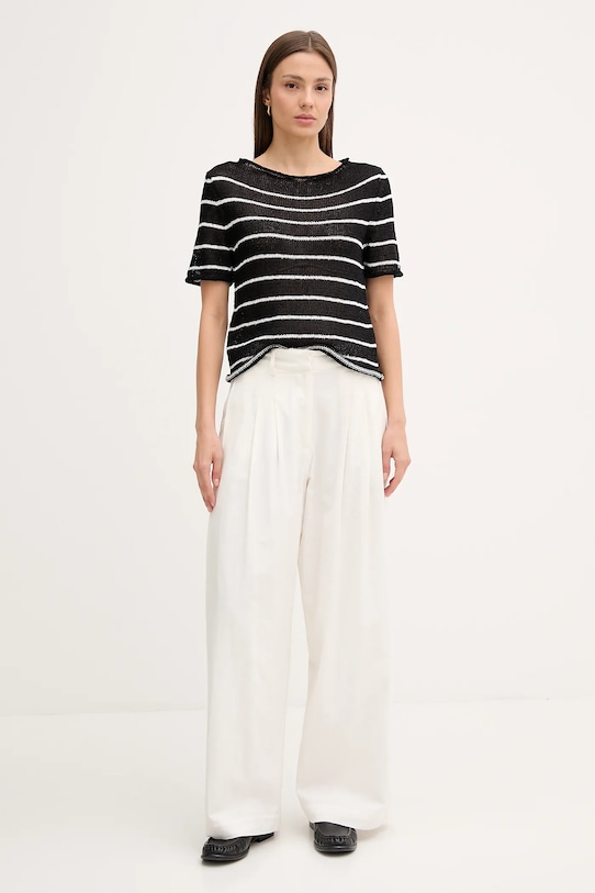 Tričko Tommy Hilfiger WW0WW46522 černá AW25