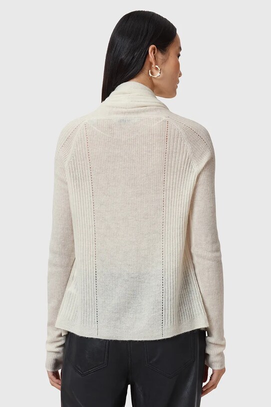 Odzież AllSaints kardigan z domieszką wełny HARPER W052KC biały