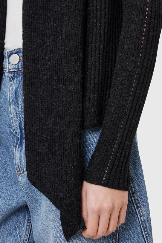 Odzież AllSaints kardigan z domieszką wełny HARPER W052KC czarny
