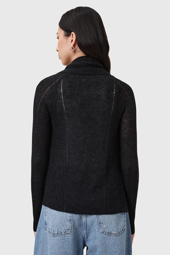 AllSaints kardigan z domieszką wełny HARPER W052KC czarny