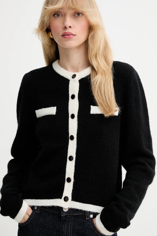 Gestuz cardigan din lână negru 10910459