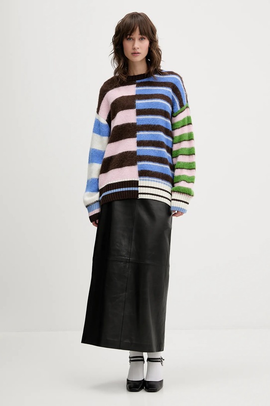 Stine Goya sweter z dodatkiem wełny SG.AW25.K021.2328 brązowy AW25
