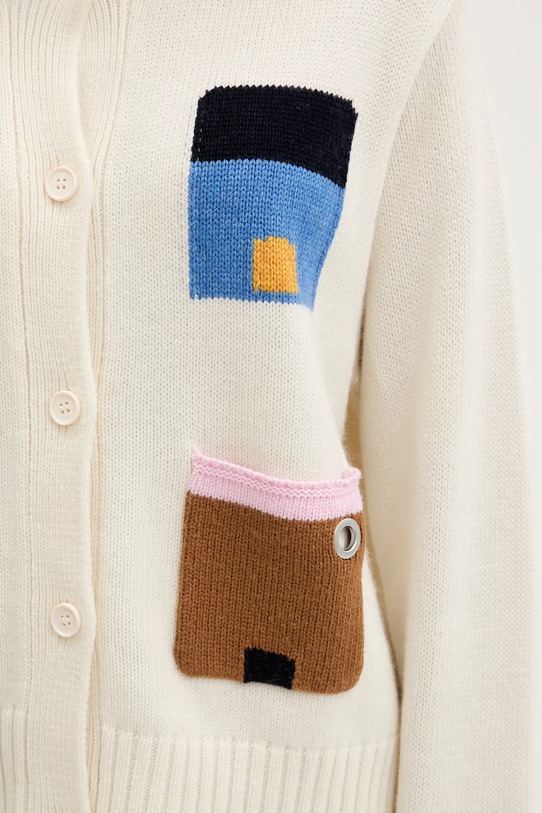 Stine Goya kardigan z dodatkiem wełny SG.AW25.K045.2359 beżowy