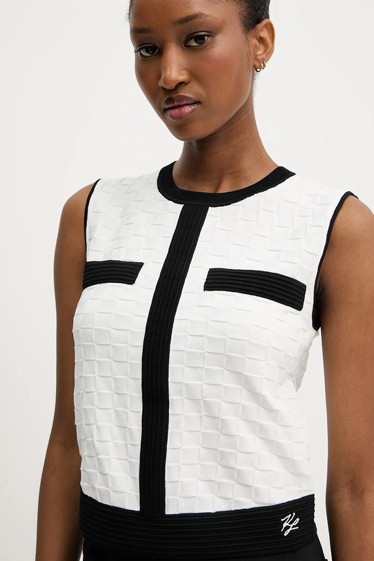 Karl Lagerfeld vestă alb A3W18020