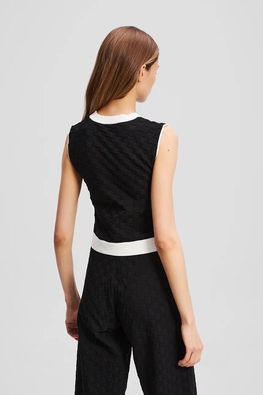 Karl Lagerfeld mellény A3W18020 fekete AW25
