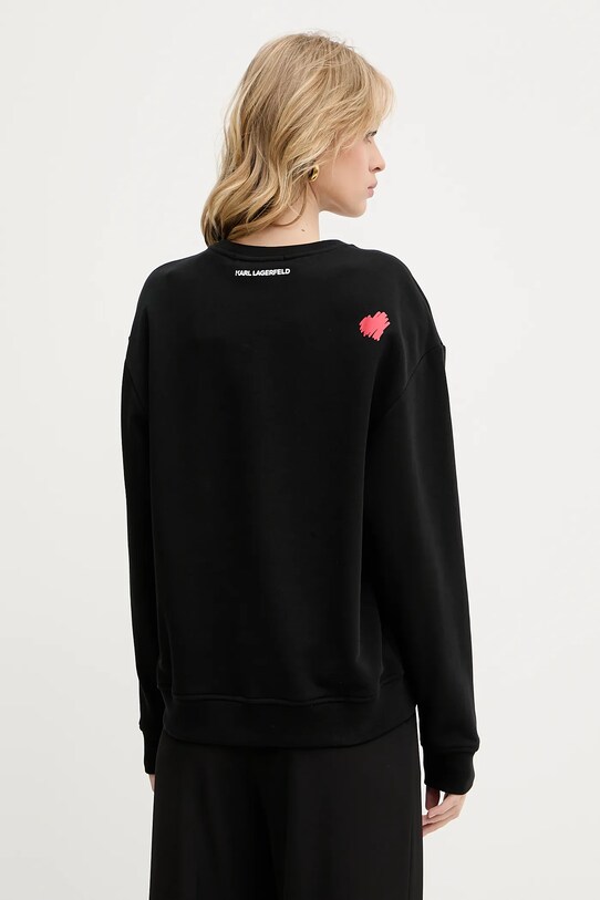 Odzież Karl Lagerfeld bluza bawełniana A3W20006 czarny
