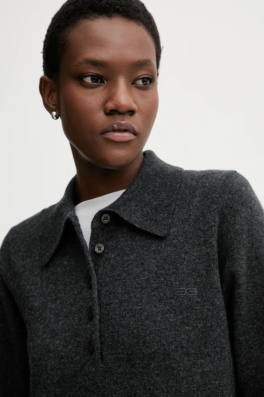 Vlnený sveter Gestuz sivá 10910534