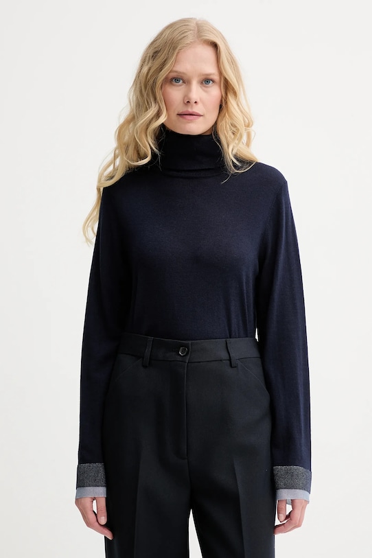 PS Paul Smith pulover de lână subtiri bleumarin W2R.420NJ.N31241