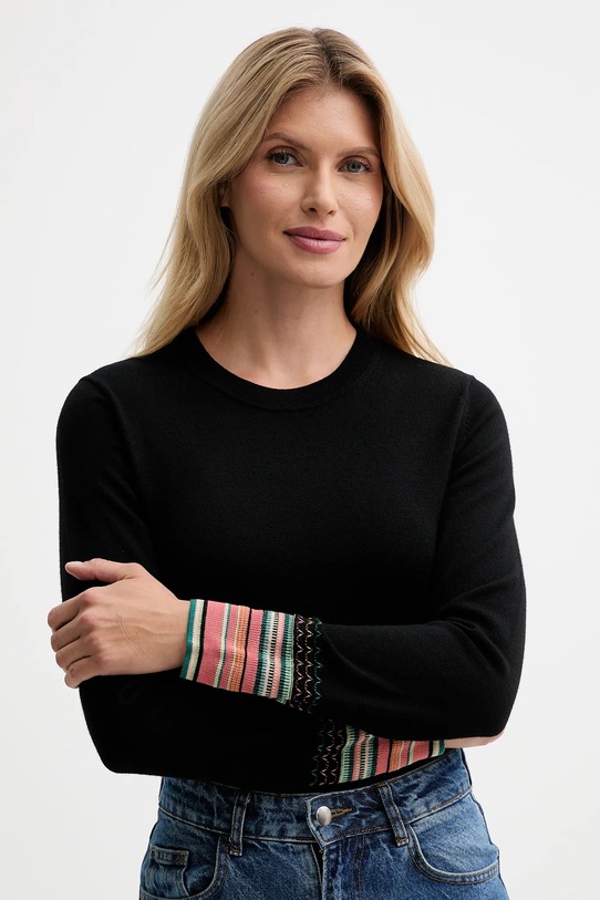 Vlněný svetr PS Paul Smith černá W2R.577N.T31327