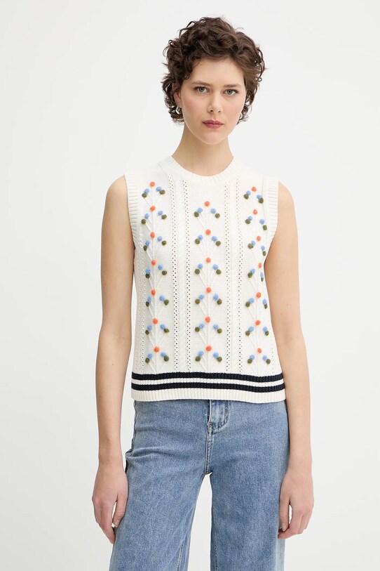 PS Paul Smith kamizelka z domieszką wełny okrągły beżowy W2R.592N.T31335
