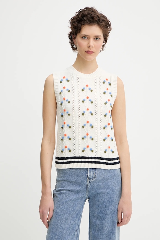 PS Paul Smith kamizelka z domieszką wełny okrągły beżowy W2R.592N.T31335