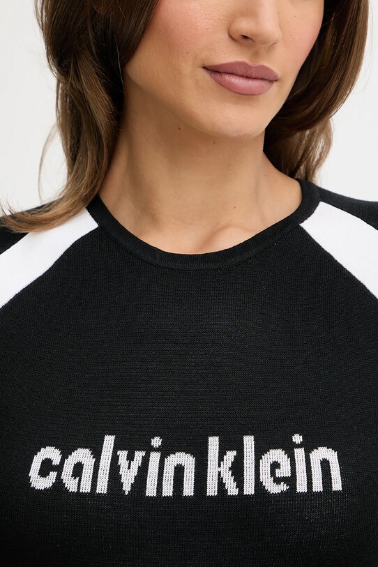 Πουλόβερ Calvin Klein Jeans μαύρο LV047C307G