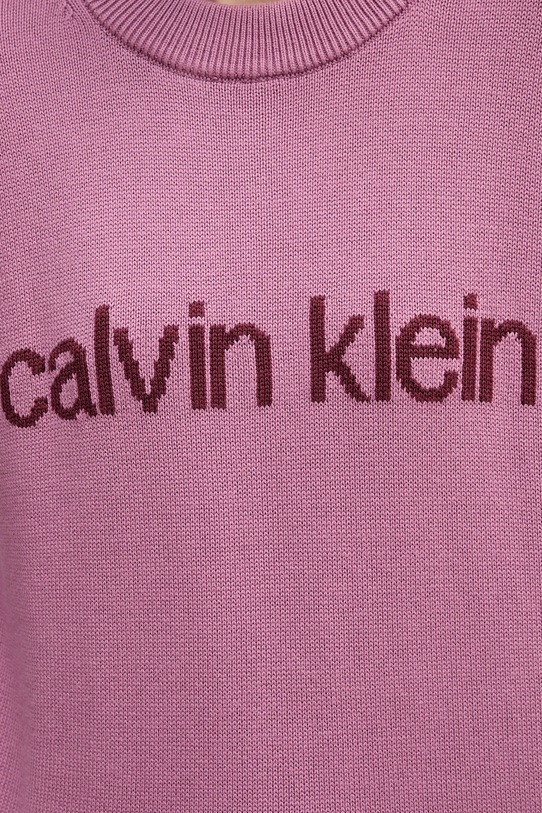Бавовняний светр Calvin Klein Jeans LV047C311G рожевий