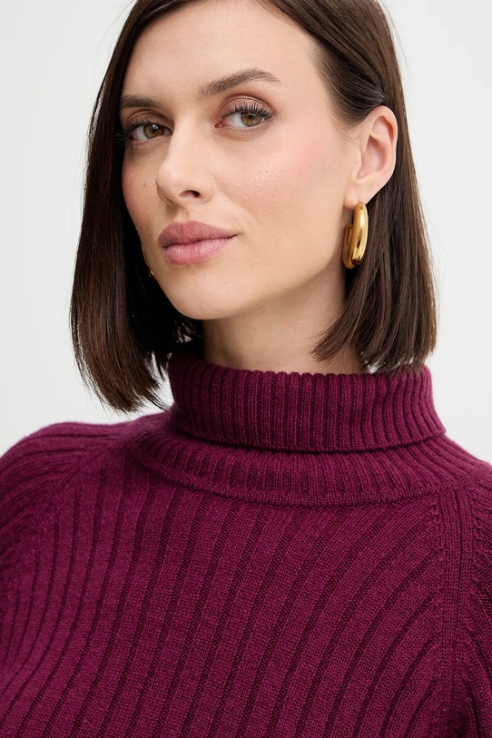 Vlněný svetr Simona Corsellini burgundské A25CPMGG0801