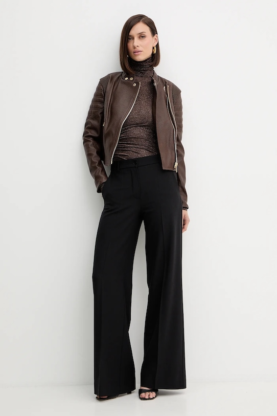 Simona Corsellini sweter A25CPMG00801 brązowy AW25