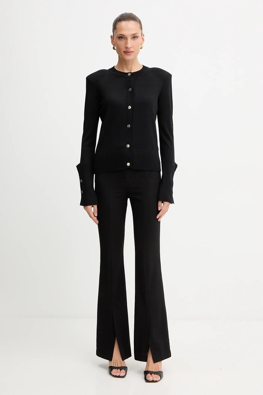 Vlnený kardigán Simona Corsellini A25CPCRE0201 čierna AW25