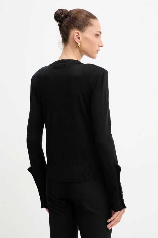 Oblečenie Vlnený kardigán Simona Corsellini A25CPCRE0201 čierna