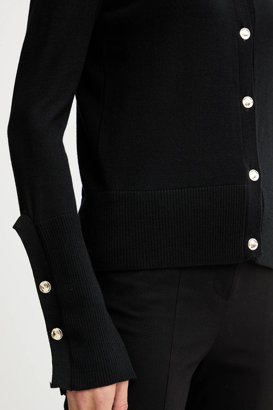 Vlnený kardigán Simona Corsellini A25CPCRE0201 čierna
