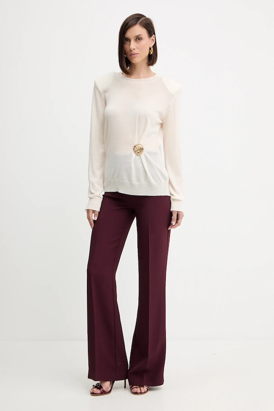 Шерстяной свитер Simona Corsellini A25CPMGE0301 бежевый AW25