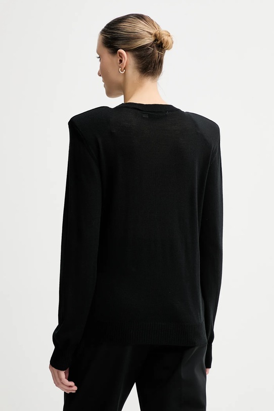 Odzież Simona Corsellini sweter wełniany A25CPMGE0301 czarny