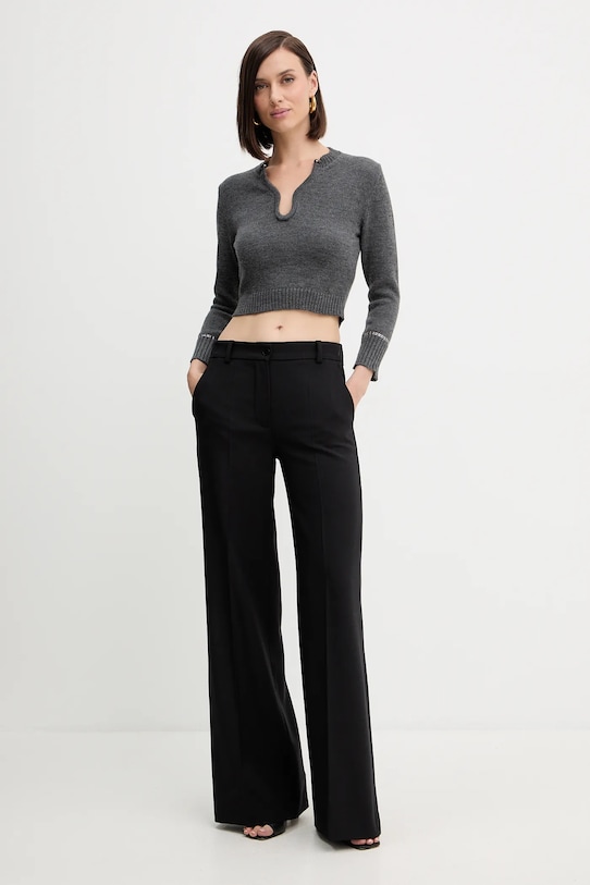 Vlněný svetr Simona Corsellini A25CPMGE0601 šedá AW25