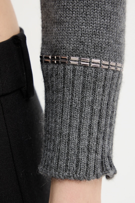 Vlněný svetr Simona Corsellini A25CPMGE0601 šedá