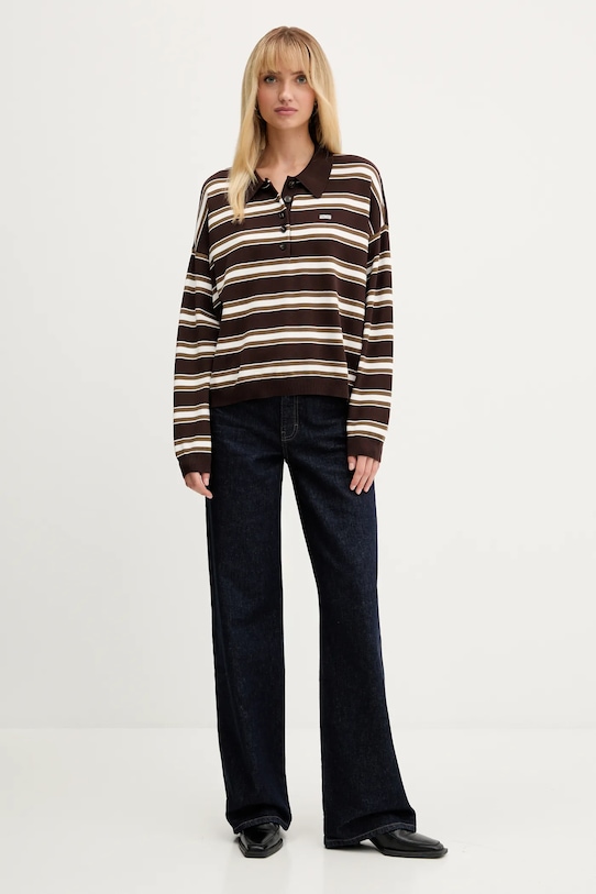 Gestuz sweter 10910655 brązowy AW25