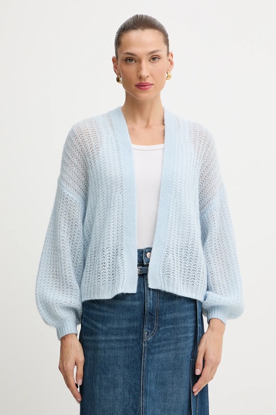 Кардиган з домішкою вовни BOSS Orange блакитний 50545878