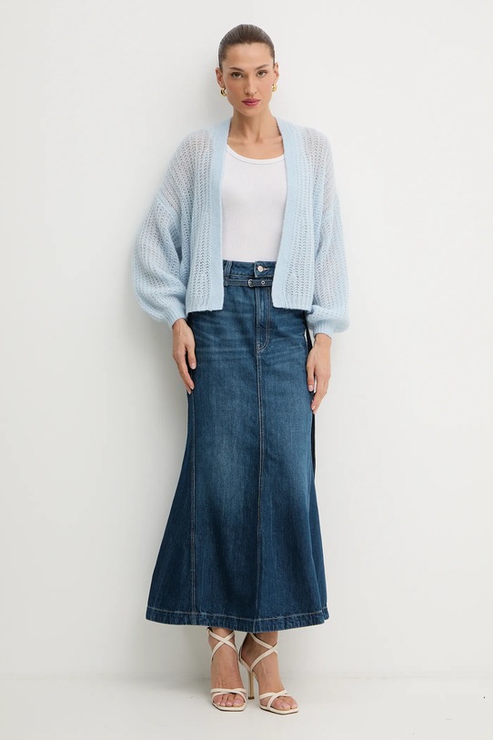 Кардиган з домішкою вовни BOSS Orange 50545878 блакитний AW25