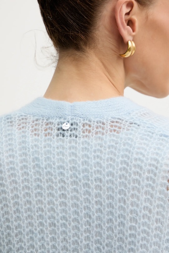 Кардиган з домішкою вовни BOSS Orange 50545878 блакитний