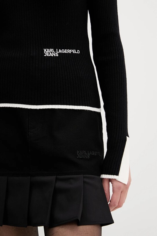 Karl Lagerfeld Jeans pulóver A3W18006 fekete