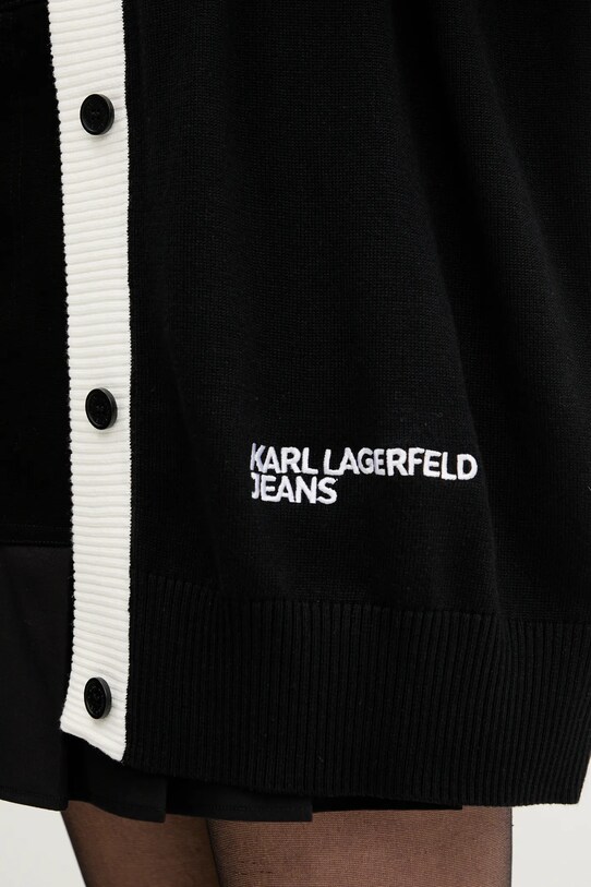 Karl Lagerfeld Jeans kardigán fekete A3W18008