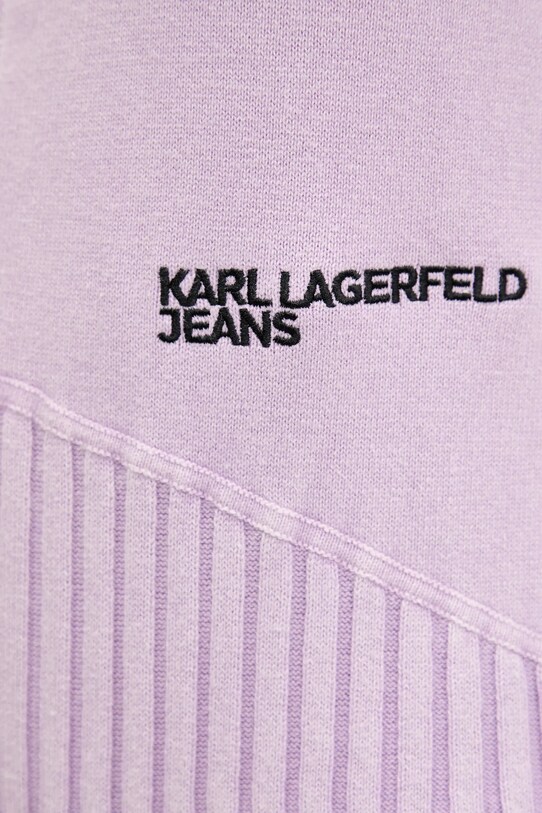 Karl Lagerfeld Jeans pamut kardigán A3W18010 lila