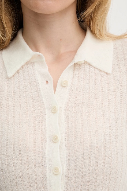 Вовняне поло BOSS Orange 50543977 бежевий