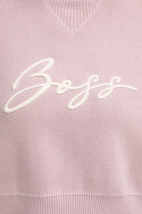 BOSS Orange sweter bawełniany 50543979 różowy