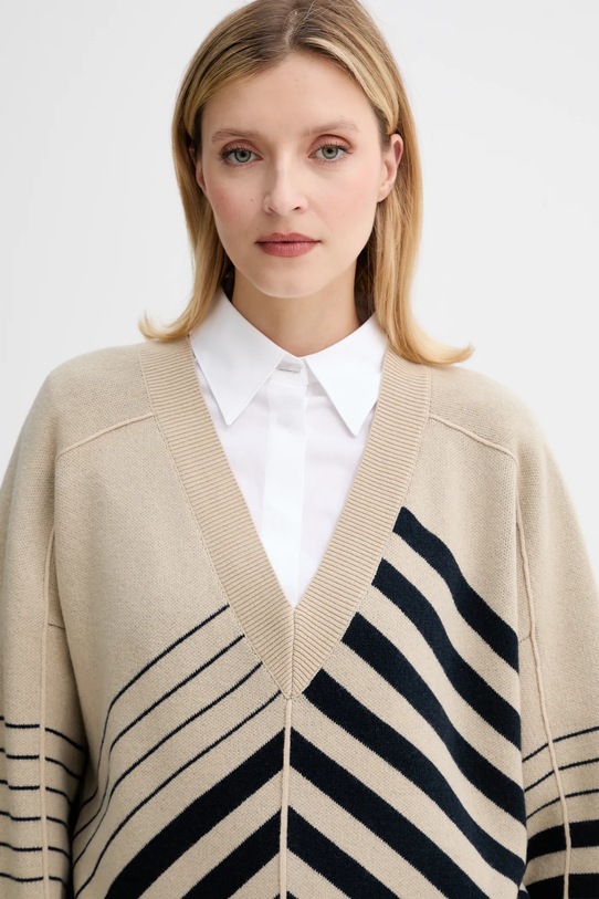 BOSS sweter wełniany beżowy 50542884